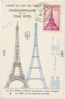 CP PERIODE SEMI-MODERNE - CP - N°429 - S/Carte Du Cinquantenaire De La Tour Eiffel - Du 23/6/39 - TB - Unused Stamps