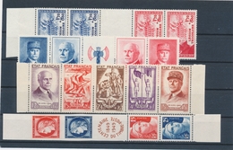 ** PERIODE 1941 à Nos Jours - ** - N°566b, 571A, 580A + 833A - 4 Bandes - TB - Unused Stamps