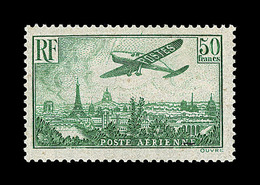 ** POSTE AERIENNE - ** - N°14 - 50F Vert Jaune - TB - 1927-1959 Mint/hinged