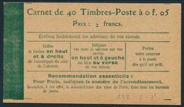 ** CARNETS ANCIENS - ** - N°137 C7 - "Taxes Révisées Le 12 Août 1919" - 40 T. - TB - Sonstige & Ohne Zuordnung