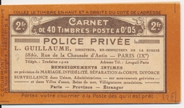 ** CARNETS ANCIENS - ** - N°158 C2 - S5 - Couv. POLICE PRIVEE, L'AIGLE - TB - Other & Unclassified