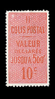 * COLIS POSTAUX - * - N°2 - 10c Rouge - Dent. 12½ - Sig. Diéna -TB - Neufs