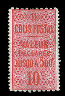 * COLIS POSTAUX - * - N°5 - 10c Rouge - TB - Mint/Hinged