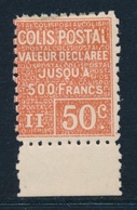 * COLIS POSTAUX - * - N°56 - 50c Rouge - Bdf - TB - Nuovi