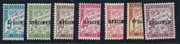 ** COURS D'INSTRUCTION - TIMBRES TAXE - ** - N°28/29, 31, 33, 35, 37, 40 CI2 - Specimen - TB - Cours D'Instruction