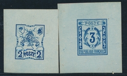 (*) ESSAIS - (*) - N°107 - Projet - 2c Et 3c Bleu S/papier Carton - TB - Unused Stamps