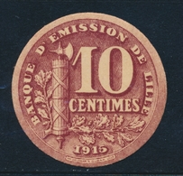(*) ESSAIS - (*) - N°107 - Projet Du 10c Violet - Banque De Lille 1915 (Rond) - Recto Verso - TB - Ongebruikt