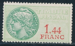* TIMBRES FISCAUX - * - N°25c - 1,44F - TB - Other & Unclassified