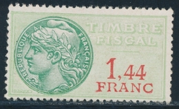 * TIMBRES FISCAUX - * - N°25c - 1,44F - TB - Andere & Zonder Classificatie