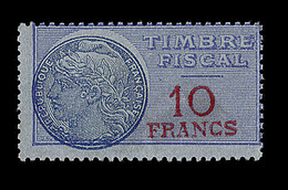 (*) TIMBRES FISCAUX - (*) - N°37A - 10F - TB - Other & Unclassified