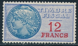 * TIMBRES FISCAUX - * - N°38b - 12F - Petits "FRANCS" - TB - Other & Unclassified