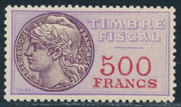 * TIMBRES FISCAUX - * - N°51a - 500F - TB - Andere & Zonder Classificatie