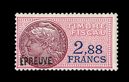 * TIMBRES FISCAUX - * - N°81 - 2,88F - Surch. Epreuve - TB - Sonstige & Ohne Zuordnung