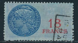 O TIMBRES FISCAUX - O - N°92 - 18F - TB - Other & Unclassified