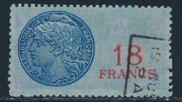 O TIMBRES FISCAUX - O - N°92 - 18F - TB - Sonstige & Ohne Zuordnung