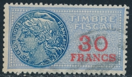 O TIMBRES FISCAUX - O - N°156a - 30F - TB - Other & Unclassified