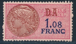* TIMBRES FISCAUX - * - N°192 - 1,08F - TB - Other & Unclassified