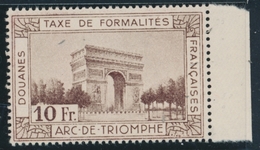 ** TIMBRES FISCAUX - DOUANES - ** - N°15 - 10F Brun - BDF - TB - Autres & Non Classés