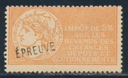 * TIMBRES FISCAUX - IMPÔTS SUR LE REVENU - * - N°15a - Surch. Epreuve - TB - Sonstige & Ohne Zuordnung