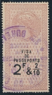 O TIMBRES FISCAUX - PASSEPORTS - O - N°1 - 2F&2/10 - TB - Andere & Zonder Classificatie
