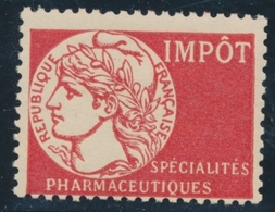 * TIMBRES FISCAUX - SPECIALITES PHARMACEUTIQUES - * - N°1a - Sans Val. Faciale - TB - Other & Unclassified