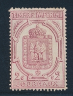 * TIMBRES JOURNAUX - * - N°9 - 2c Rose - TB - Zeitungsmarken (Streifbänder)