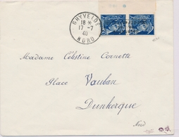 L DUNKERQUE - L - N°4 - 50c Bleu - Obl  Gylvelde Du 17/7/40 - Signé Roumet / Calves - TB - War Stamps