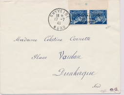 L DUNKERQUE - L - N°4 - 50c Bleu - Obl  Gylvelde Du 17/7/40 - Signé Roumet / Calves - TB - Guerre (timbres De)