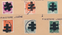 L LIBERATION (Réf. MAYER 2015) - L - Audierne - N°1, 6, 14, 17, 20 Et 22 - Obl. S/petit Feuillet - N°17 Type I - Les Aut - Liberazione