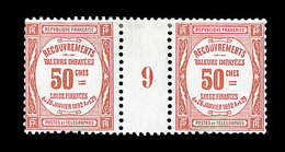 * MILLESIMES - * - TAXE N°47 - 50c Rouge - Mill. 9 - TB - Millésimes