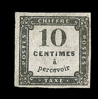 * TIMBRES TAXE - * - N°1 - 10c Noir - Réparé - Bel Aspect - 1859-1959 Used