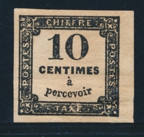 * TIMBRES TAXE - * - N°2 - 10c Noir - Comme ** - TB - 1859-1959 Gebraucht