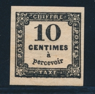 * TIMBRES TAXE - * - N°2 - 10c Noir - TB - 1859-1959 Gebraucht