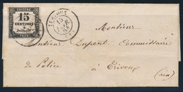 LSC TIMBRES TAXE - LSC - N°3 - 15c Noir - T15 Trévoux - 15/02/64 - TB - 1859-1959 Oblitérés