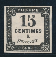 * TIMBRES TAXE - * - N°4 - 15c Noir - Charn. Marquée - Sinon TB - 1859-1959 Used