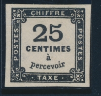 (*) TIMBRES TAXE - (*) - N°5 - 25c Noir - TB - 1859-1959 Afgestempeld