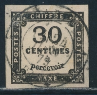 O TIMBRES TAXE - O - N°6 - 30c Noir - TB/SUP - 1859-1959 Oblitérés