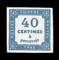 * TIMBRES TAXE - * - N°7 - 40c Bleu - TB - 1859-1959 Gebraucht