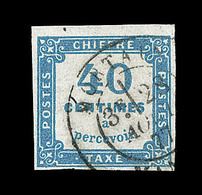 O TIMBRES TAXE - O - N°7 - 40c Bleu - TB - 1859-1959 Gebraucht