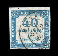 O TIMBRES TAXE - O - N°7 - 40c Bleu - TB - 1859-1959 Usati