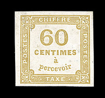 * TIMBRES TAXE - * - N°8 - 60c Bistre - Lég. Clair En Marge - 1859-1959 Oblitérés