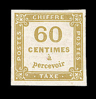 * TIMBRES TAXE - * - N°8 - 60c Bistre - Signé Senf - TB - 1859-1959 Gebraucht