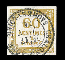 O TIMBRES TAXE - O - N°8 - 60c Bistre - Belle Oblit. Signé  - Léger Clair - Asp. TB - 1859-1959 Used