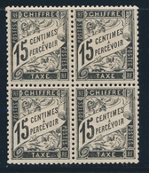 **/* TIMBRES TAXE - **/* - N°16 - 15c Noir - Bloc De 4 - TB Centrage - TB - 1859-1959 Gebraucht