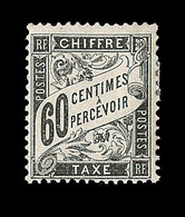 * TIMBRES TAXE - * - N°21 - 60c Noir  - TB - 1859-1959 Gebraucht