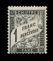 * TIMBRES TAXE - * - N°22 - 1F Noir - Comme ** - TB - 1859-1959 Gebraucht