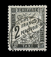 O TIMBRES TAXE - O - N°23 - 2F Noir - Signé Calves - TB - 1859-1959 Gebraucht