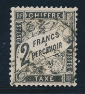 O TIMBRES TAXE - O - N°23 - 2F Noir - Bon Centrage   -TB - 1859-1959 Gebraucht