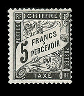 * TIMBRES TAXE - * - N°24 - 5 F Noir - Signé Scheller - TB - 1859-1959 Gebraucht