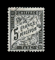 O TIMBRES TAXE - O - N°24 - 5F Noir - Signé Calves - TB - 1859-1959 Gebraucht